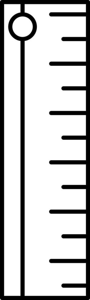 Illustration Of Ruler Scale Icon Black Line art. vector