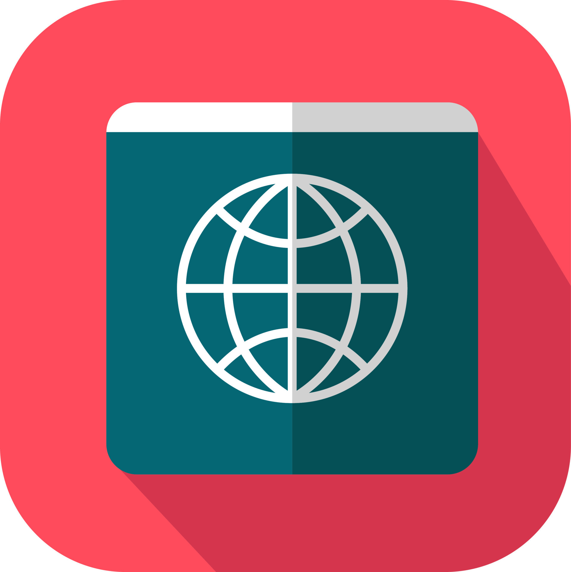 Browser Home Page Square Icon In Red And Teal Color. 24157851 Vector