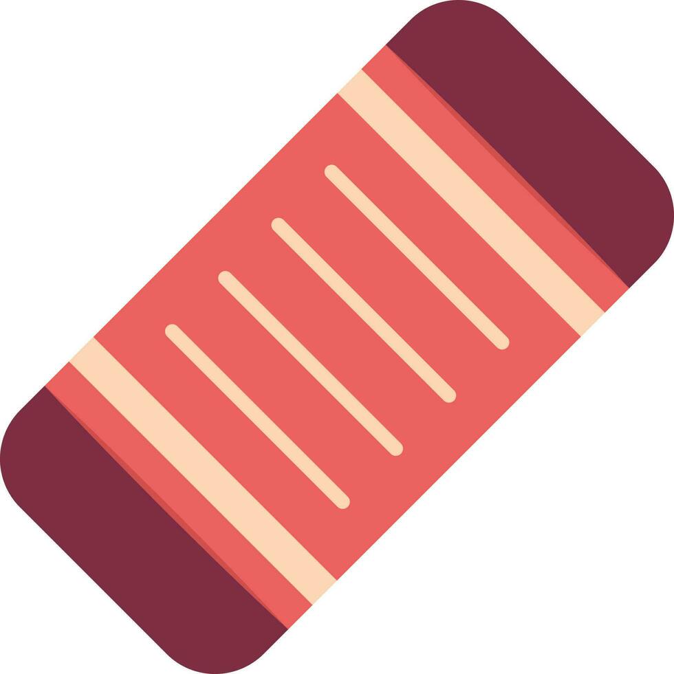 Red And Magenta Illustration Of Eraser Icon. vector