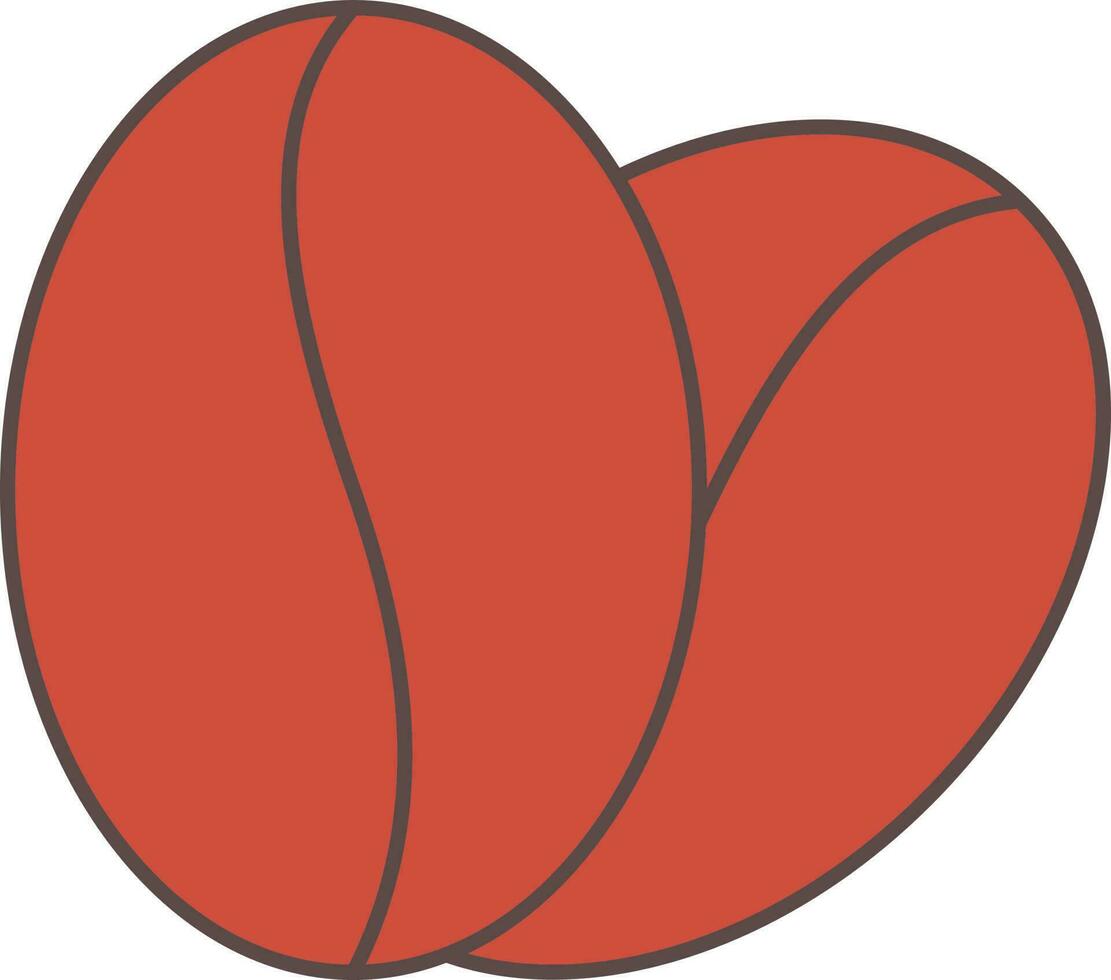 Brown Coffee Beans Icon Or Symbol. vector