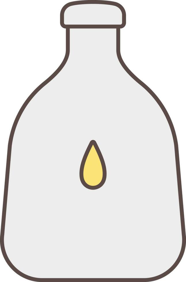 zamzam botella gris y amarillo icono. vector