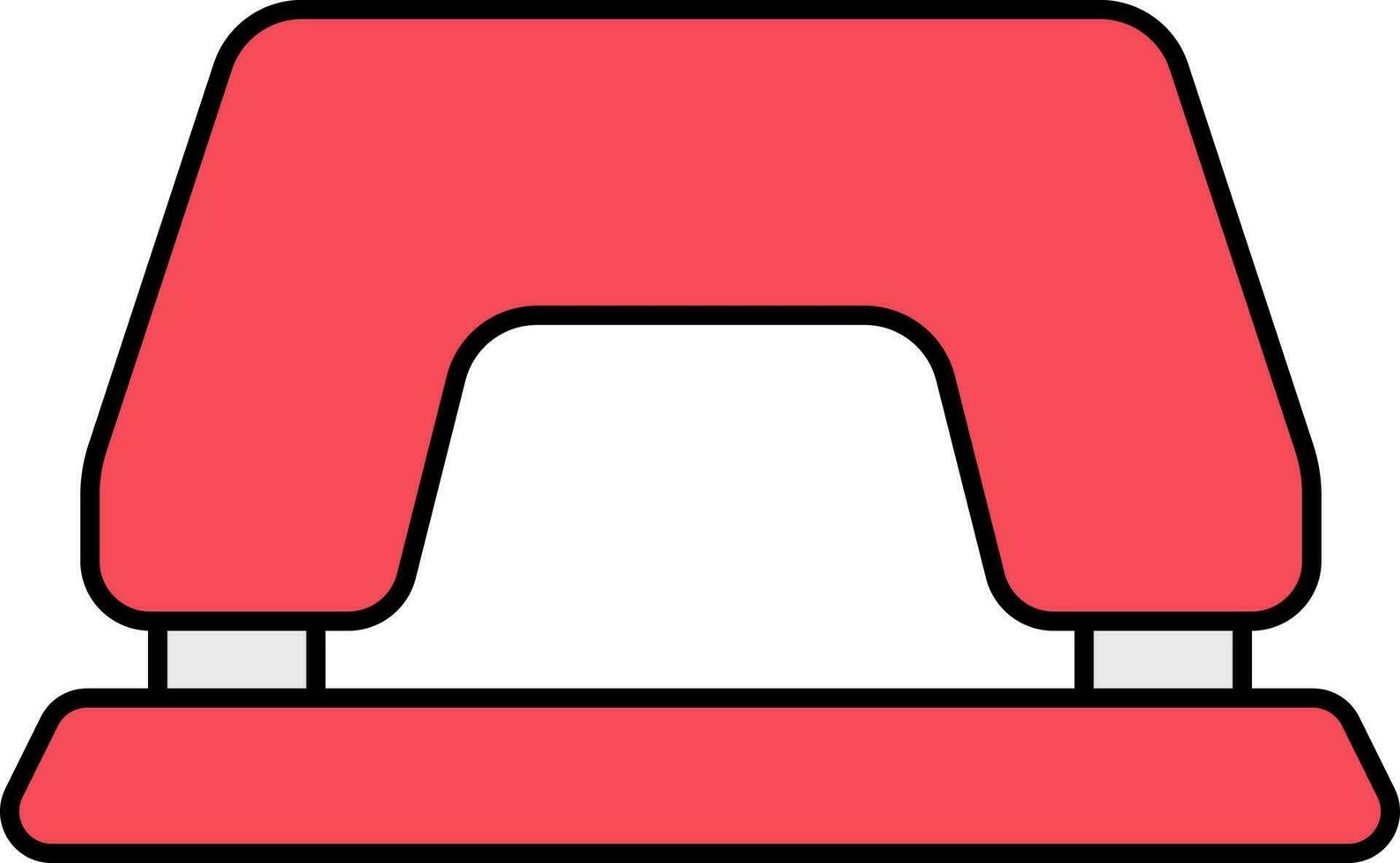 Red Punching Machine Icon Or Symbol. 24157942 Vector Art at