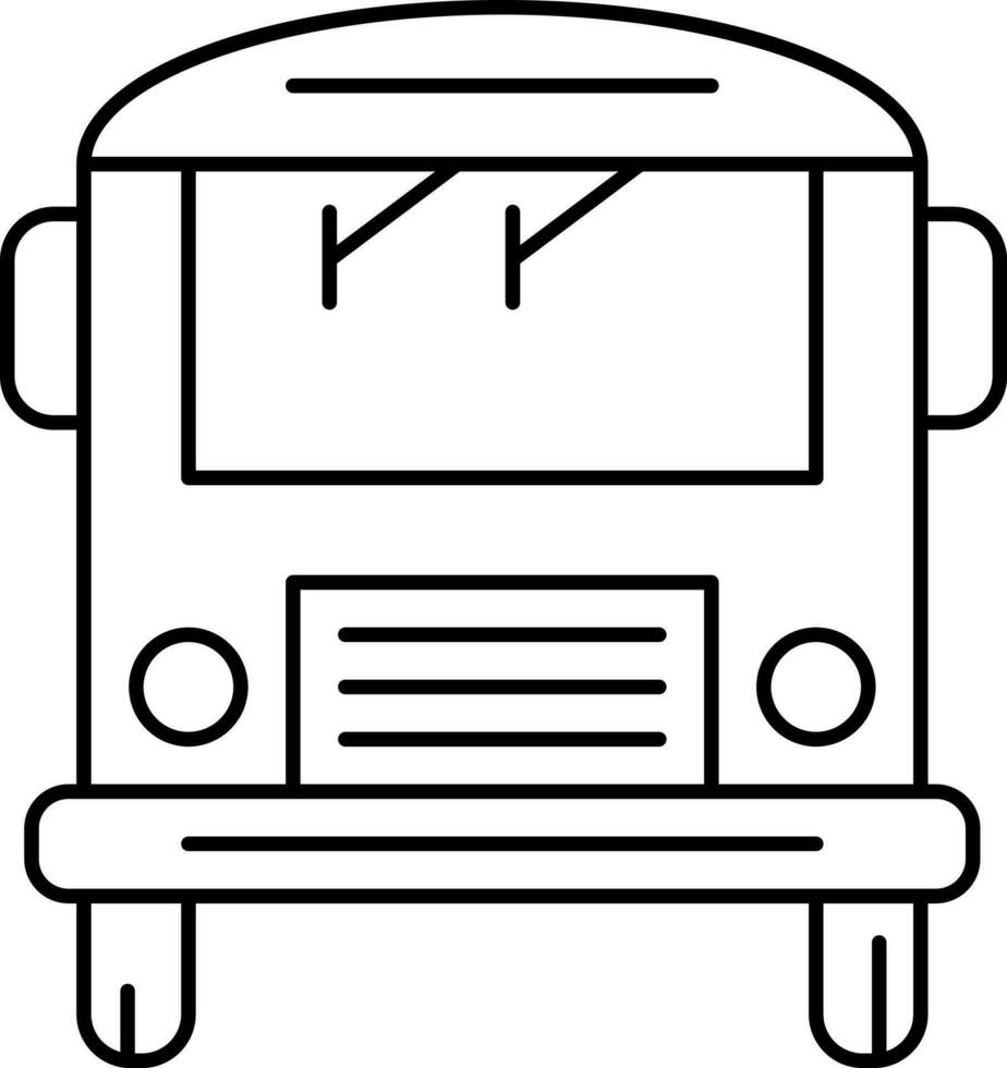 Illustration Of Bus Icon In Line Art. vector