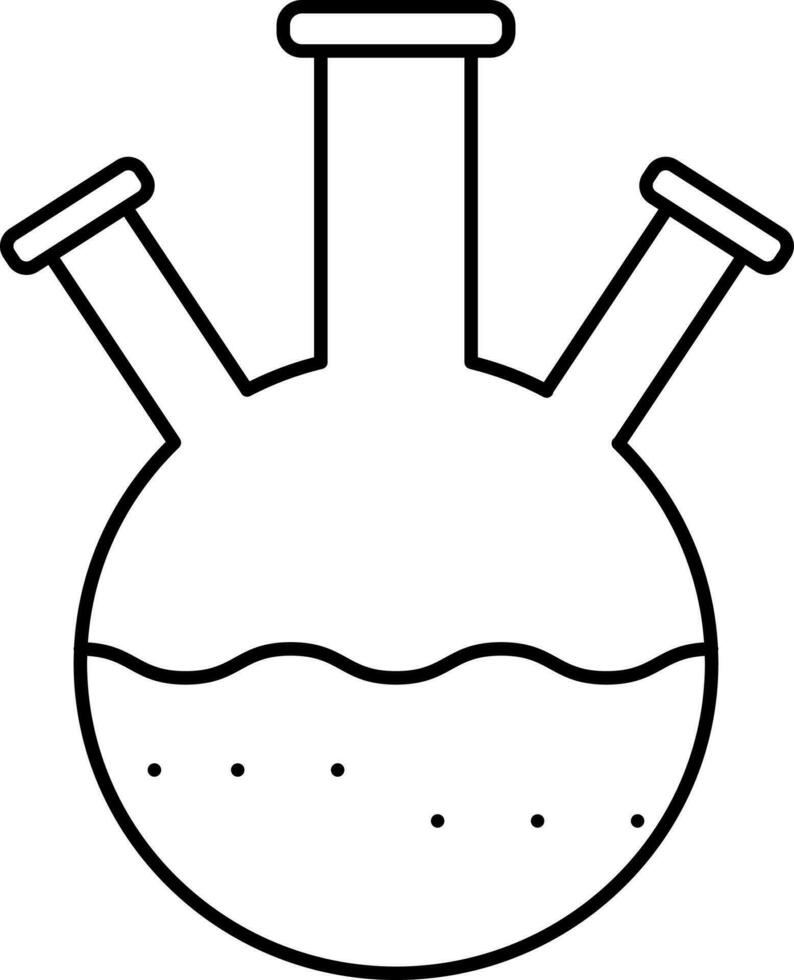 Illustration Of Three Neck Flask Icon. vector