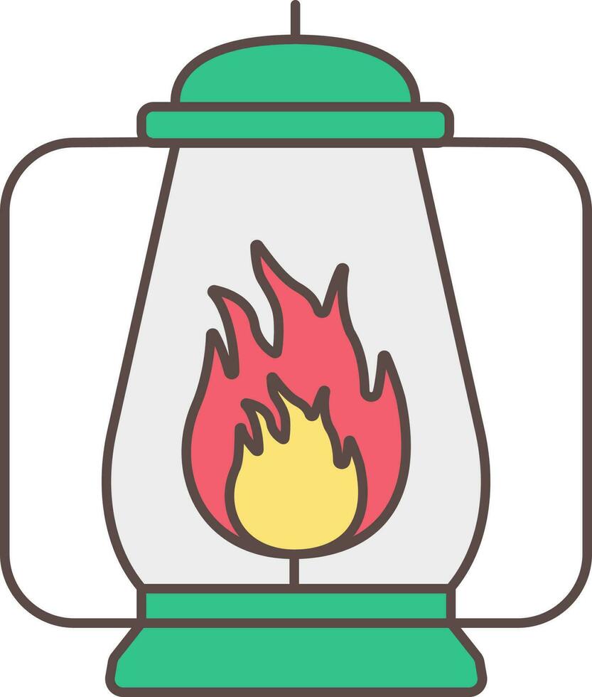 ardiente petróleo linterna vistoso icono. vector