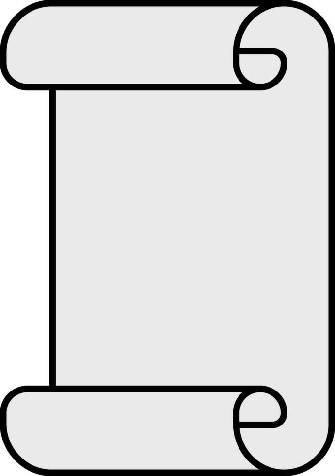 Scroll Paper Icon In Grey Color. vector