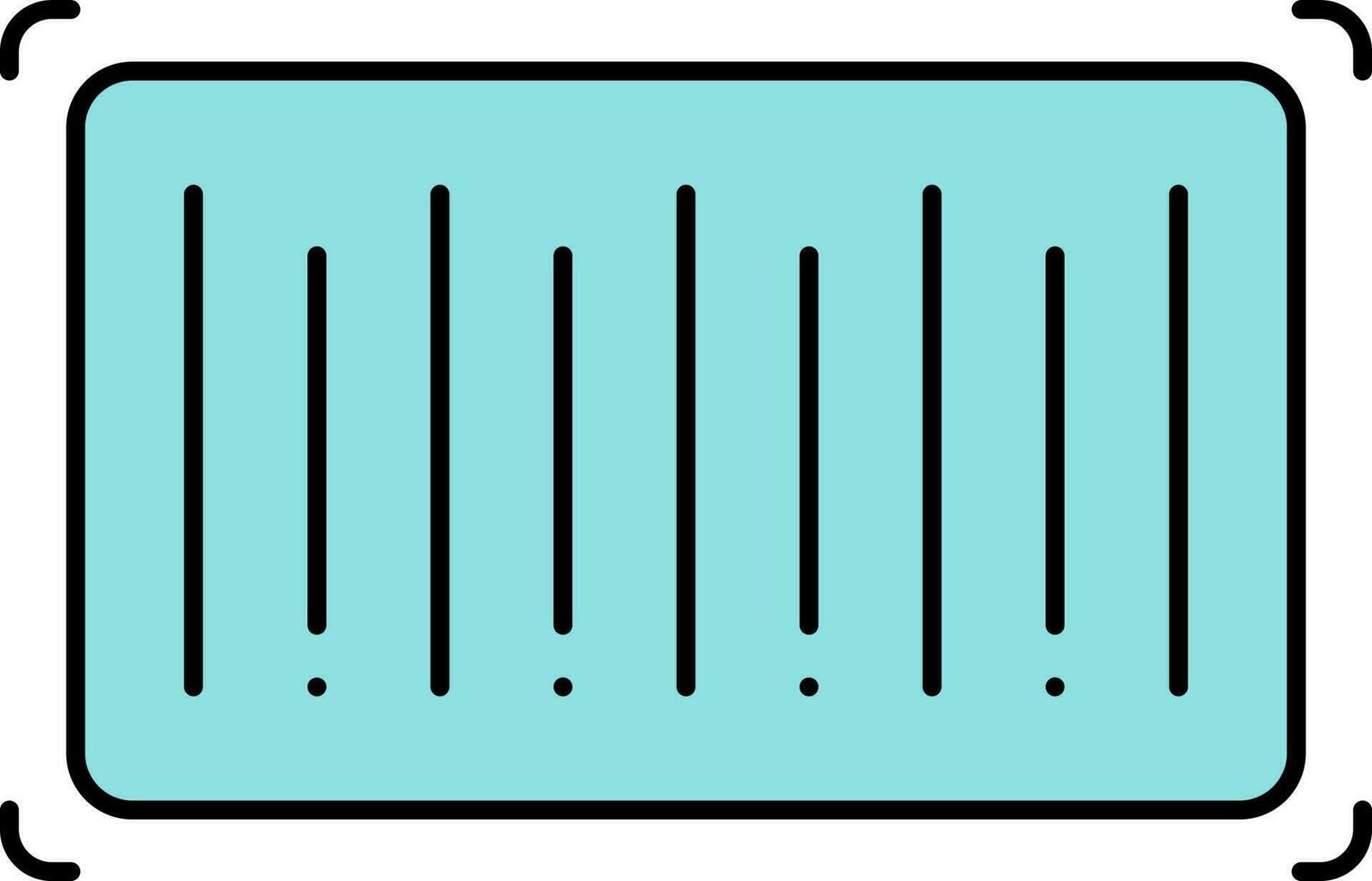 Blue Bar code Icon Or Symbol. vector