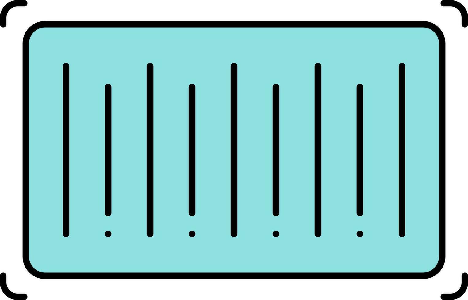 Blue Bar code Icon Or Symbol. vector