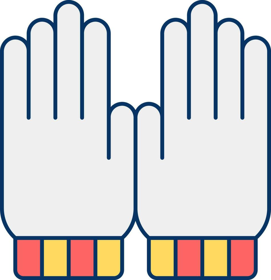 gris ilustración de abierto manos icono o símbolo. vector