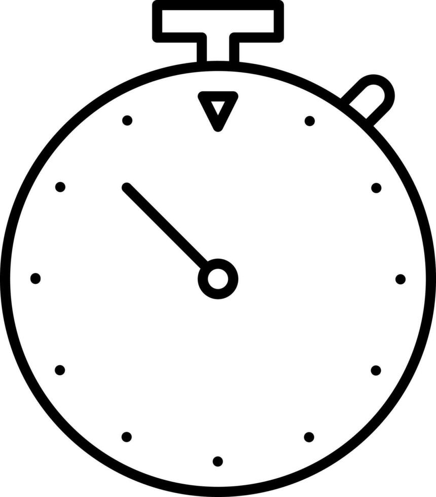 Isolated Alarm Clock Black Line Icon. vector