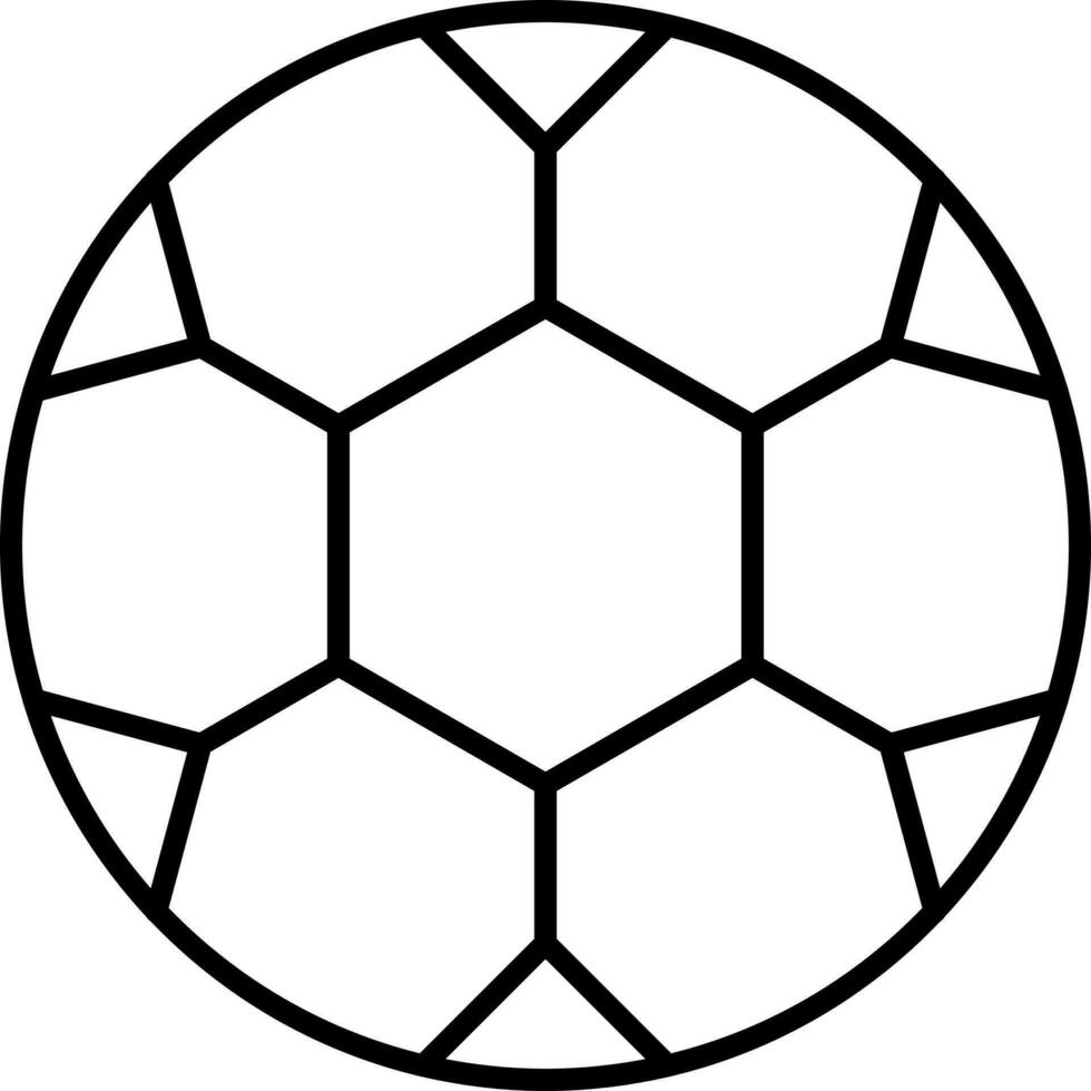 Black Line Art Soccer Icon Or Symbol. vector