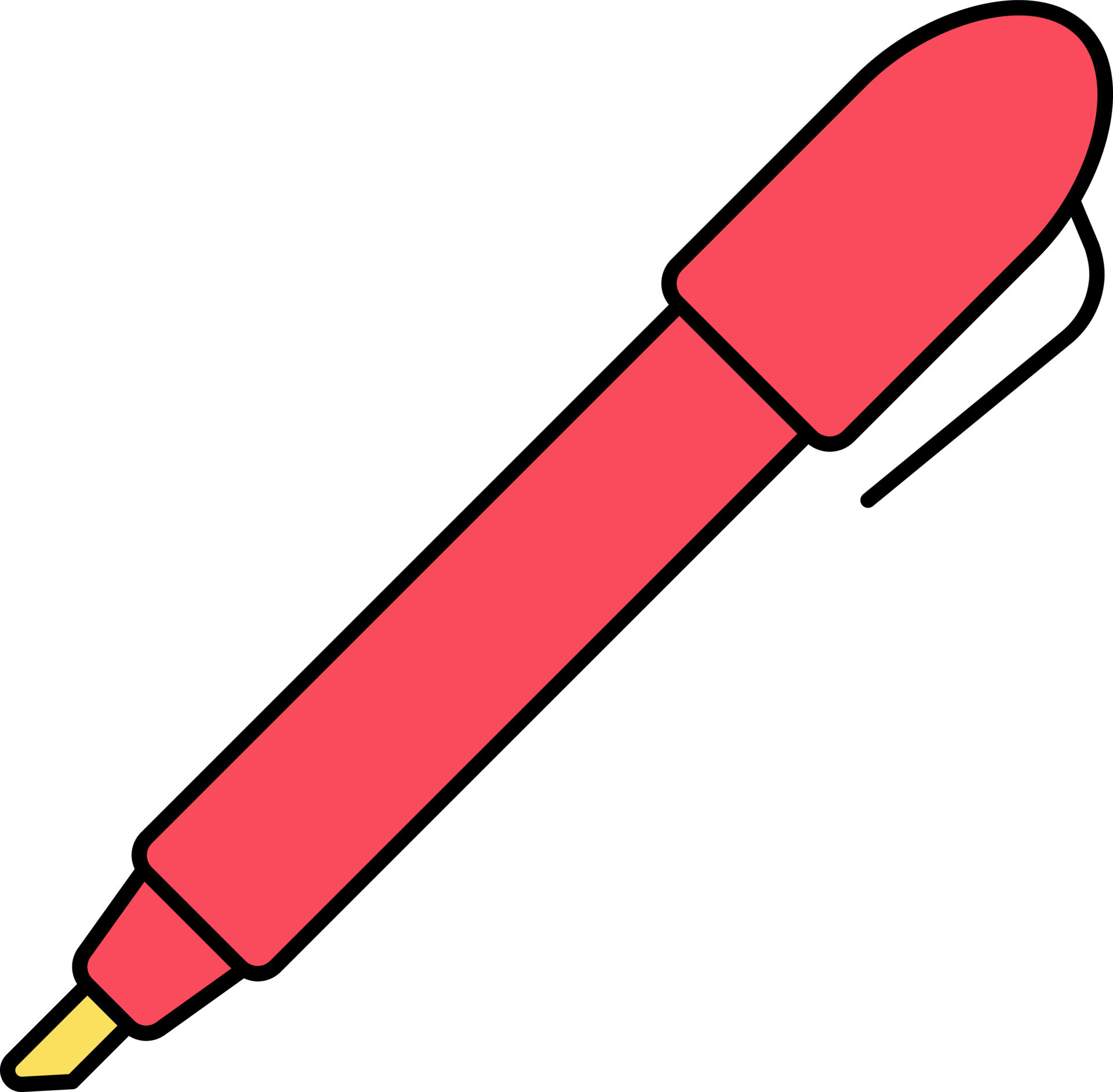 Red Pen Icon On White Background. 24158327 Vector Art at Vecteezy