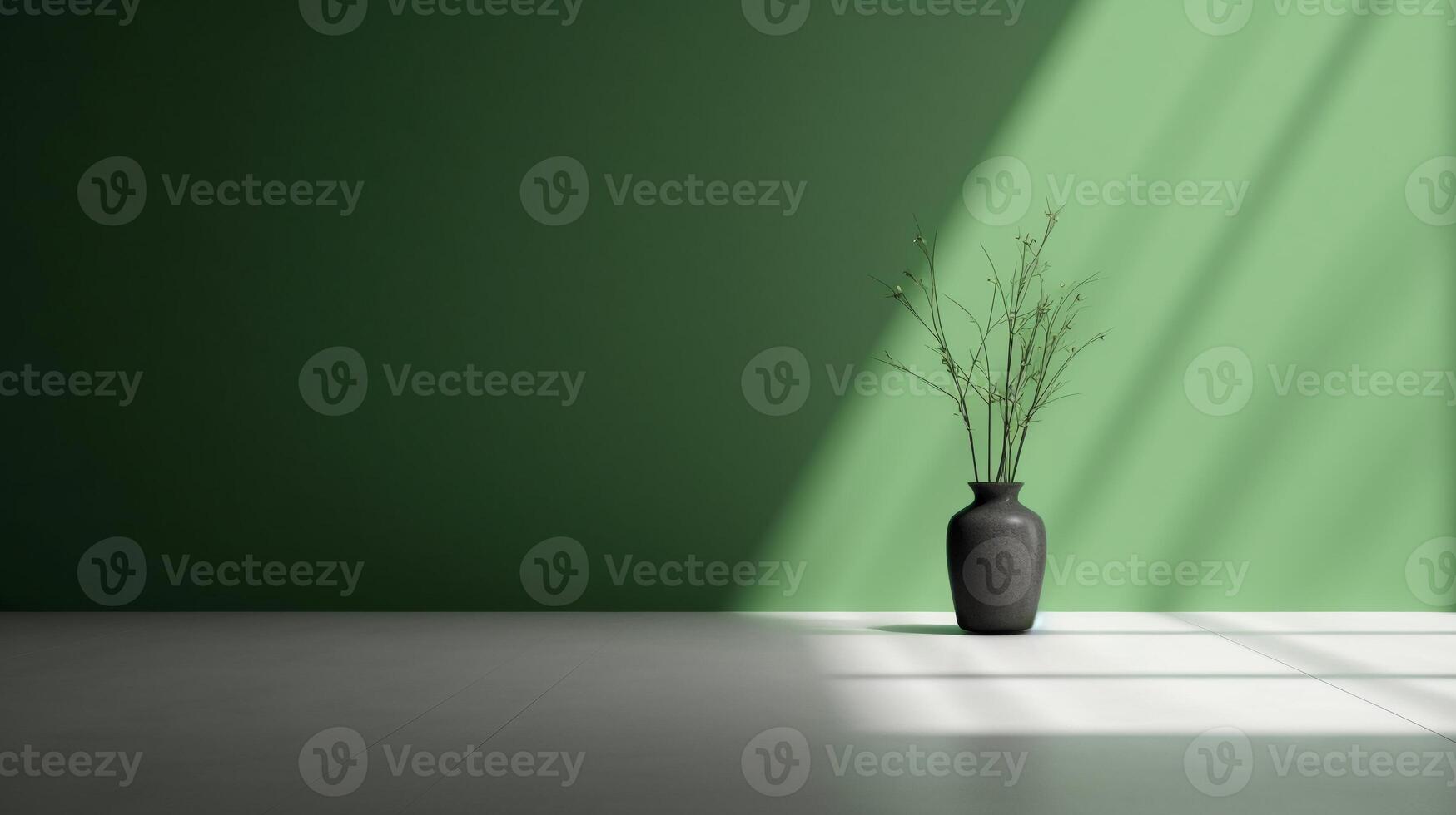 A stunning image of a minimalist green, showcasing the magical elegance found in simplicity. photo