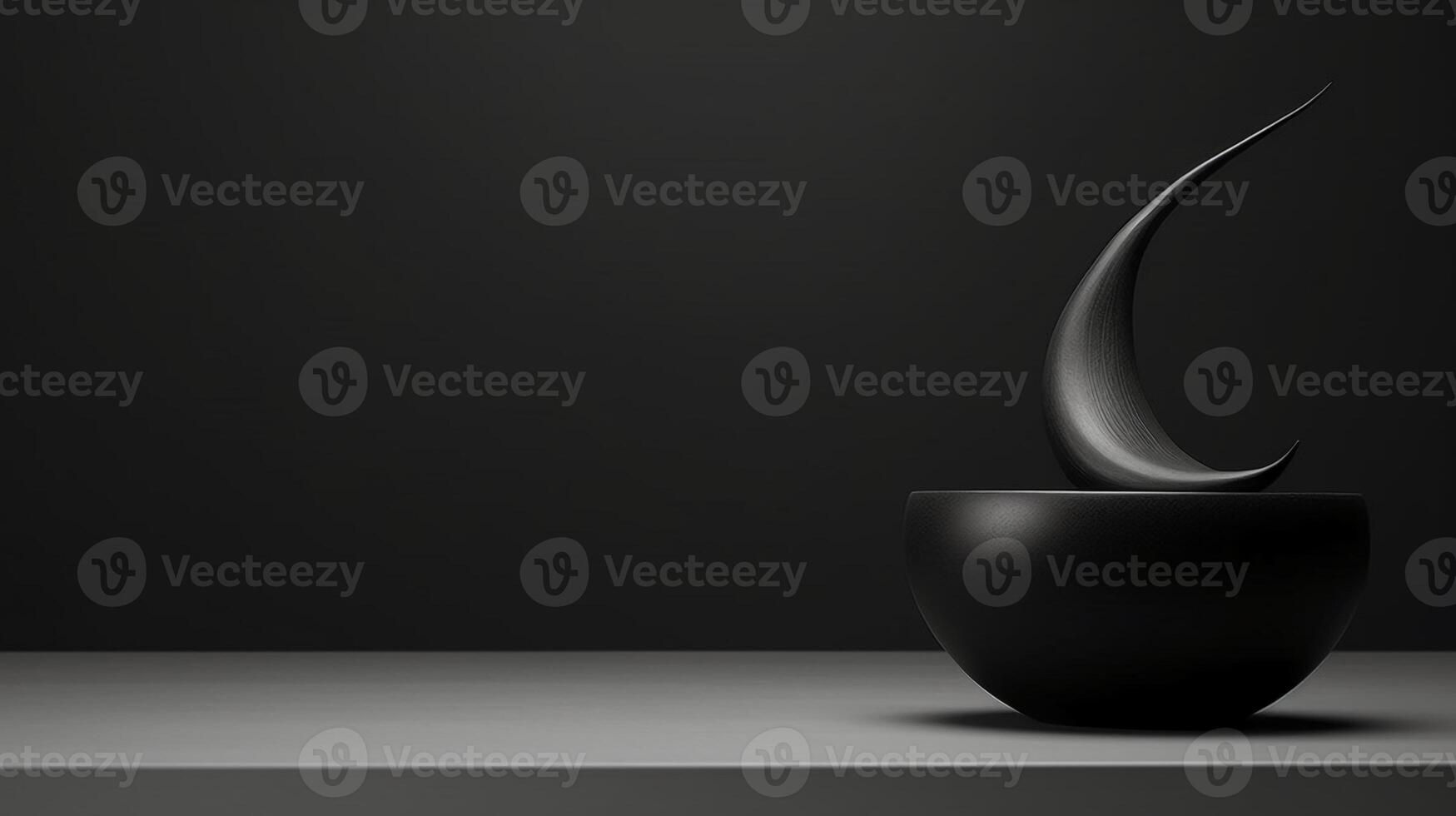 A stunning image of a minimalist black, showcasing the magical elegance found in simplicity. photo