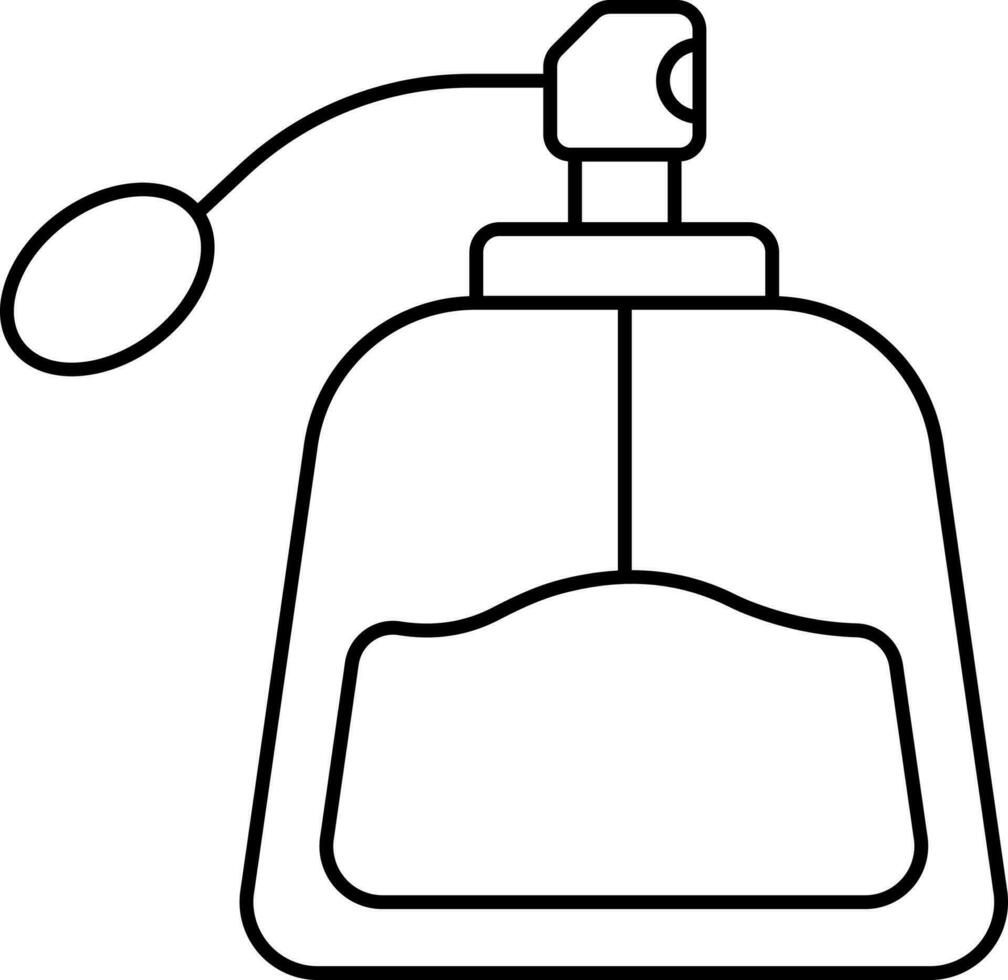 Perfume Bottle Black Stroke Icon. vector