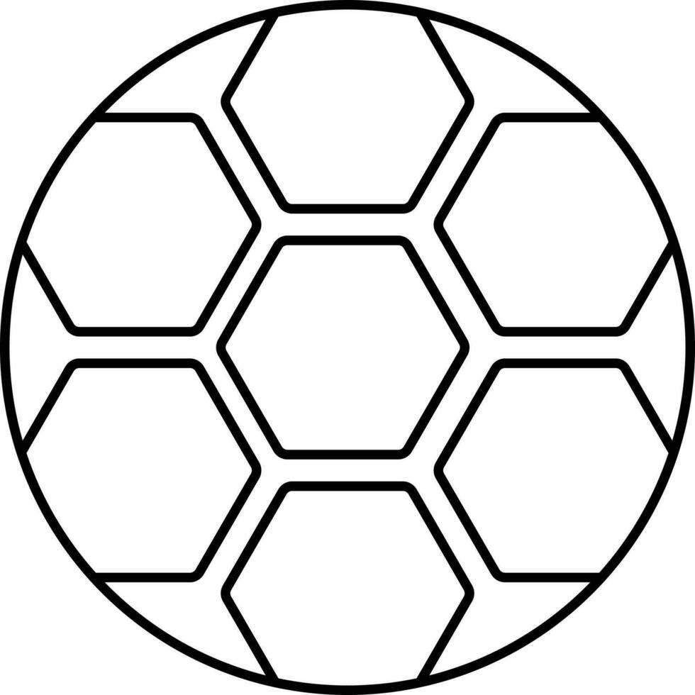 Black Thin Line Art Of Football Icon. vector