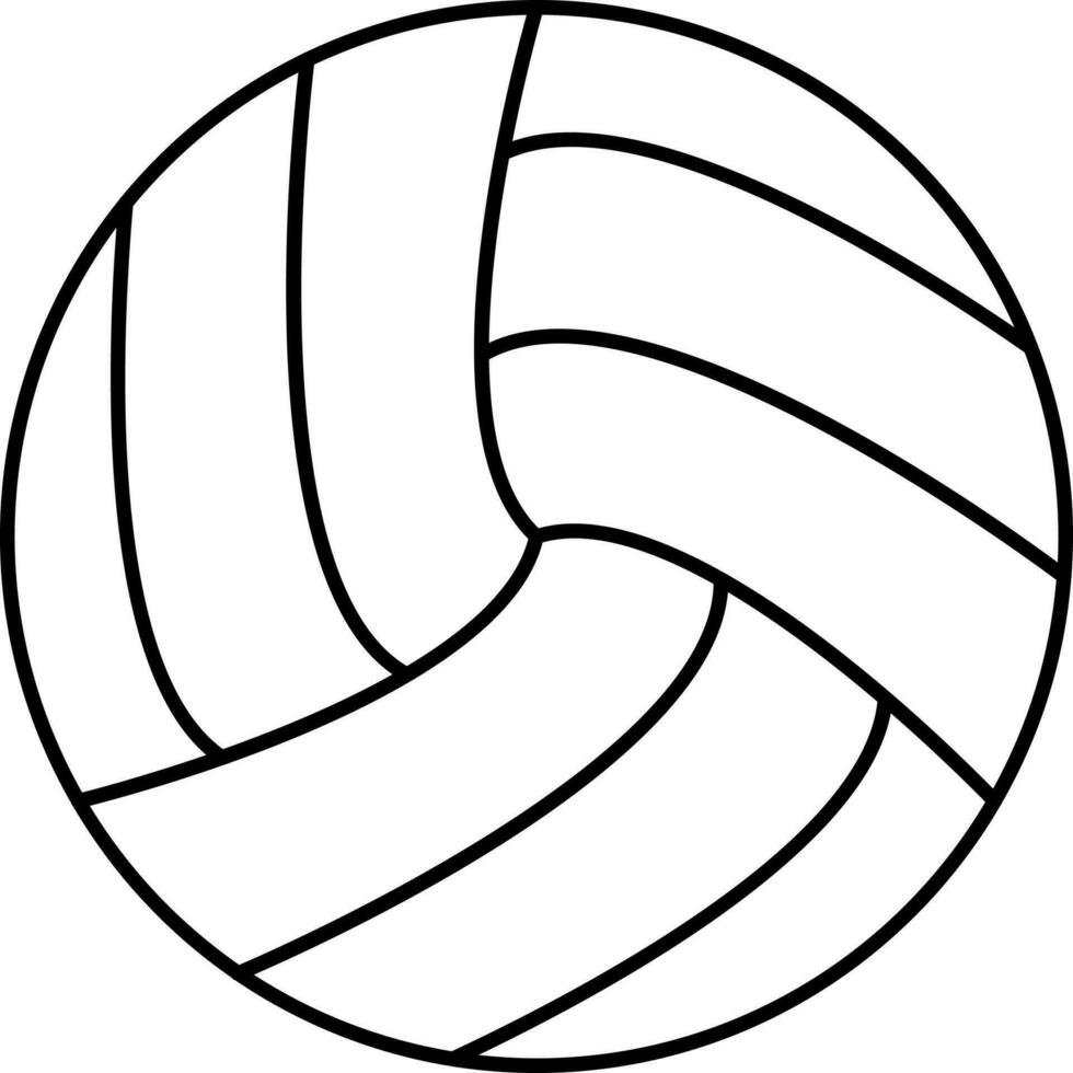 Isolated Volley Ball Outline Icon. vector