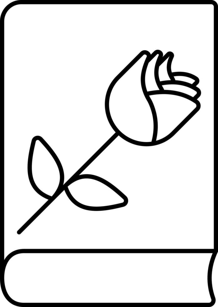 Black Outline Sant Jordi Symbol Or Icon. vector