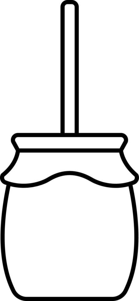 Black Thin Line Art Of Zambomba Icon. vector