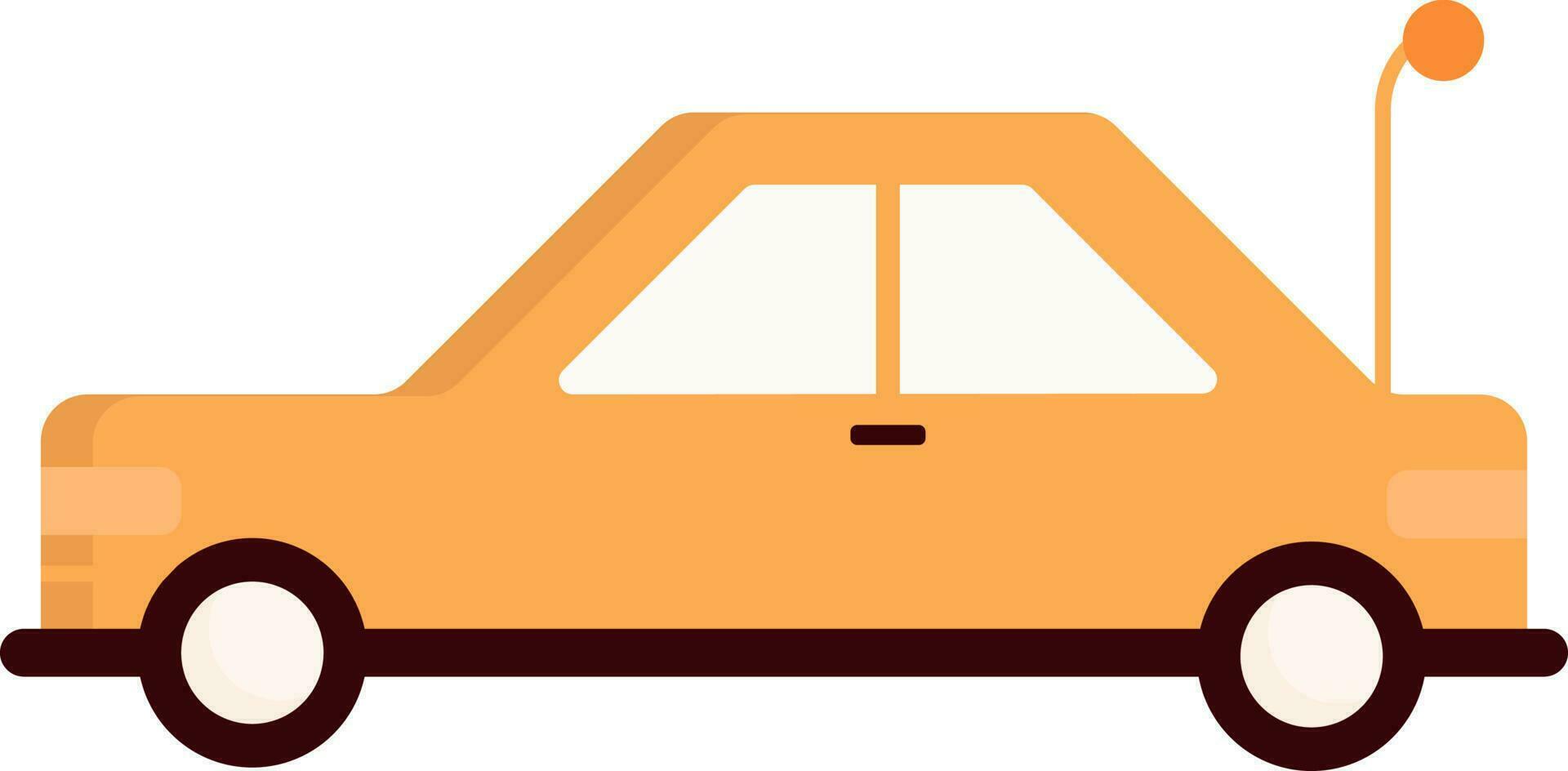 maletero abierto coche naranja icono o símbolo. vector