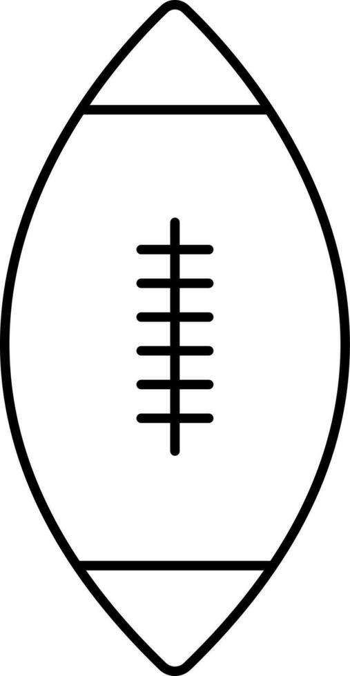 Isolated Rugby Ball Linear Icon. vector