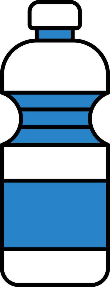 azul y blanco bebida botella icono o símbolo. vector