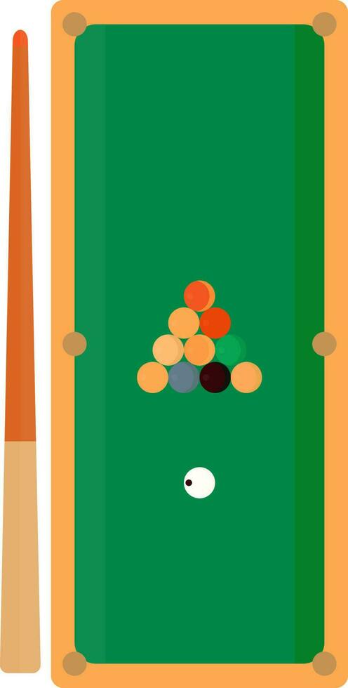 Flat Style Billiards Game Colorful Icon. vector