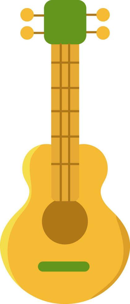 aislado guitarra icono amarillo y verde color. vector