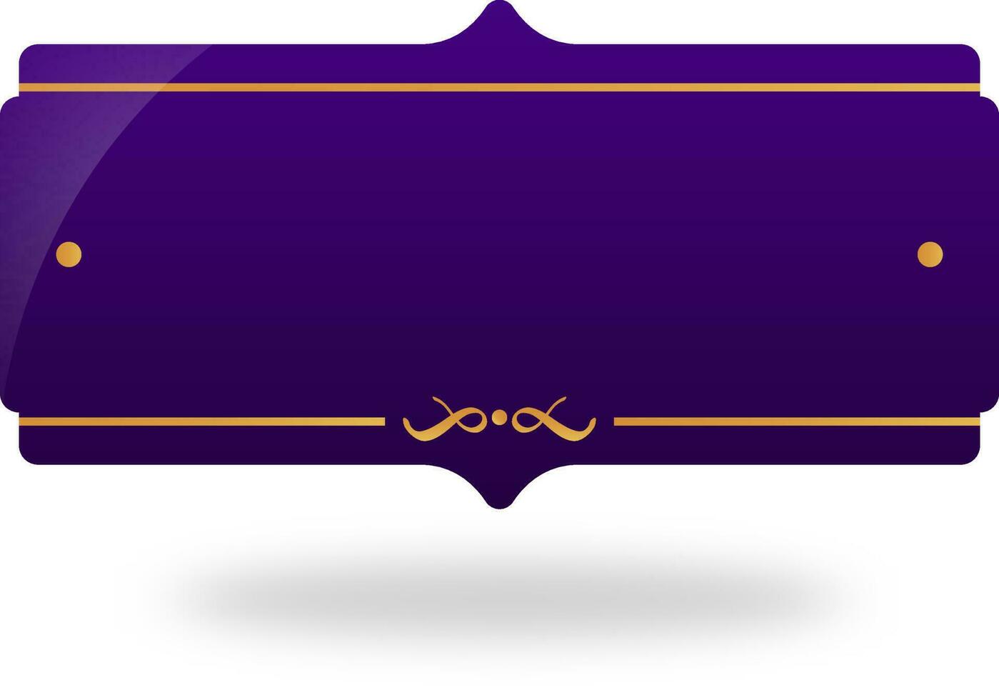 Empty Rectangle Frame In Purple Color. vector