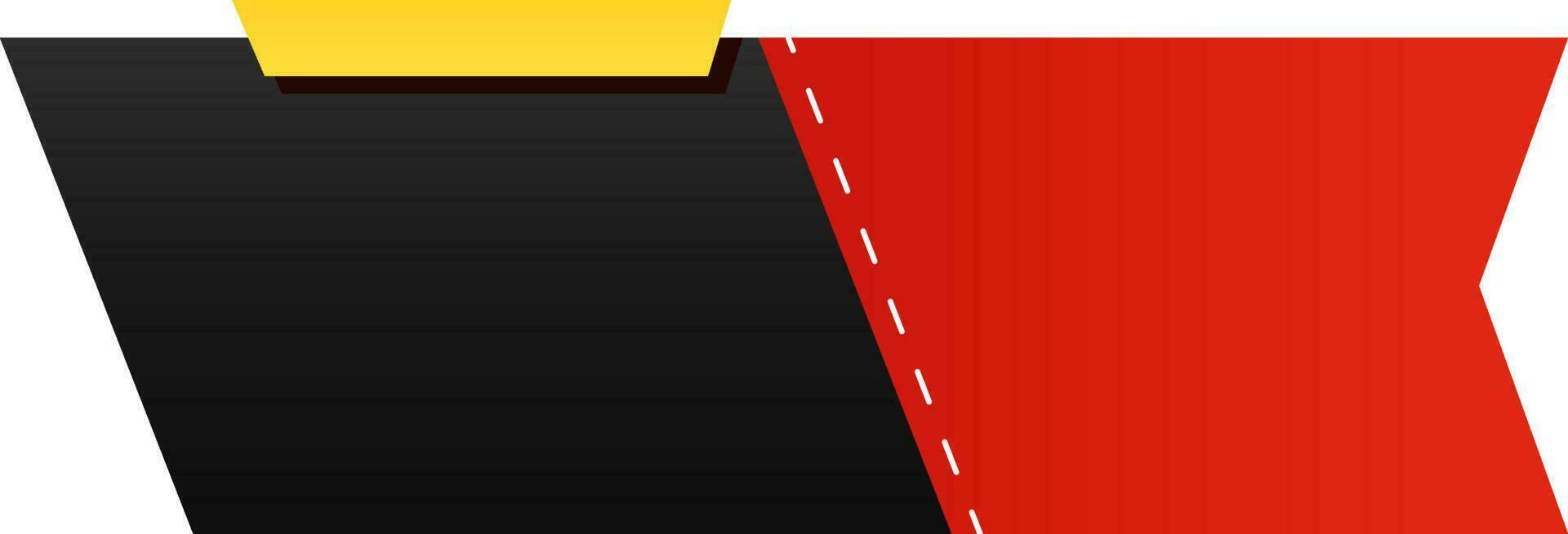 Blank Stripped Backdrop Or Ribbon In Black And Red Color. vector