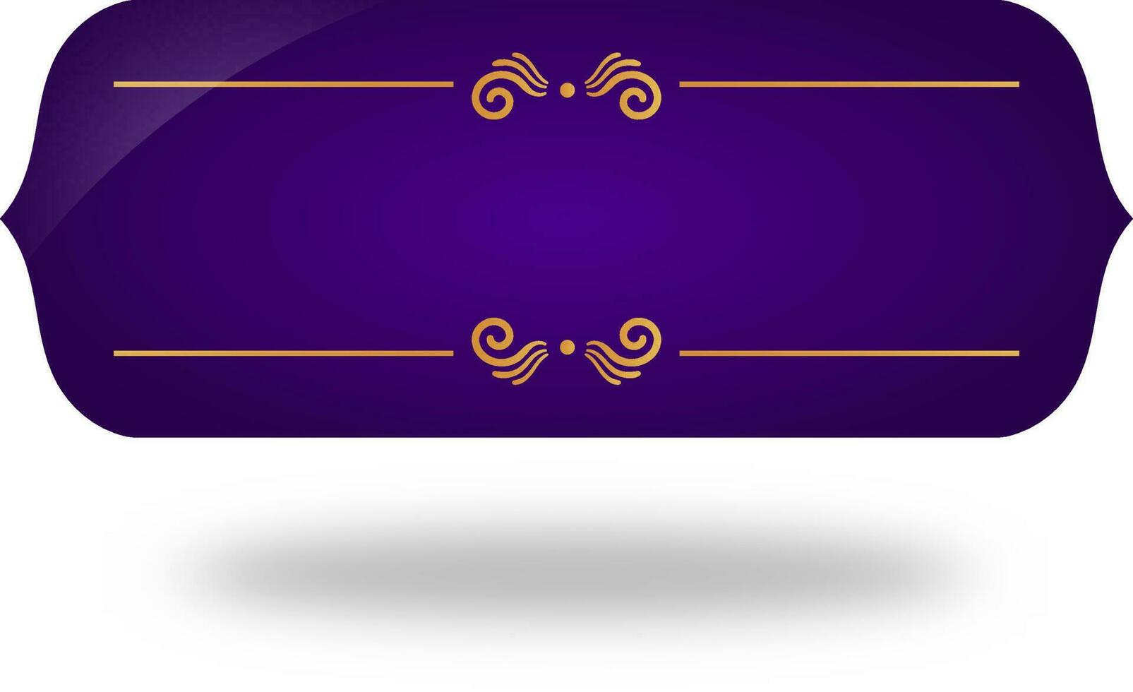 Blank Rectangle Frame Element In Purple Color. vector
