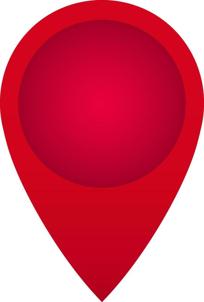 Location Pin Element In Red Color. vector