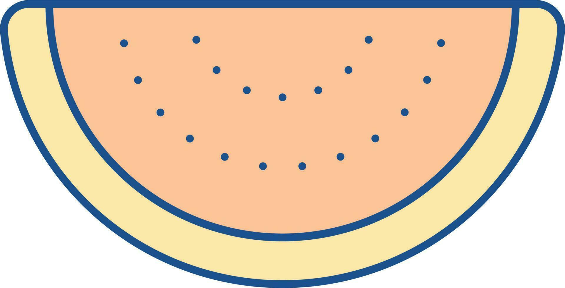 Isolated Orange Slice Icon In Flat Style. vector