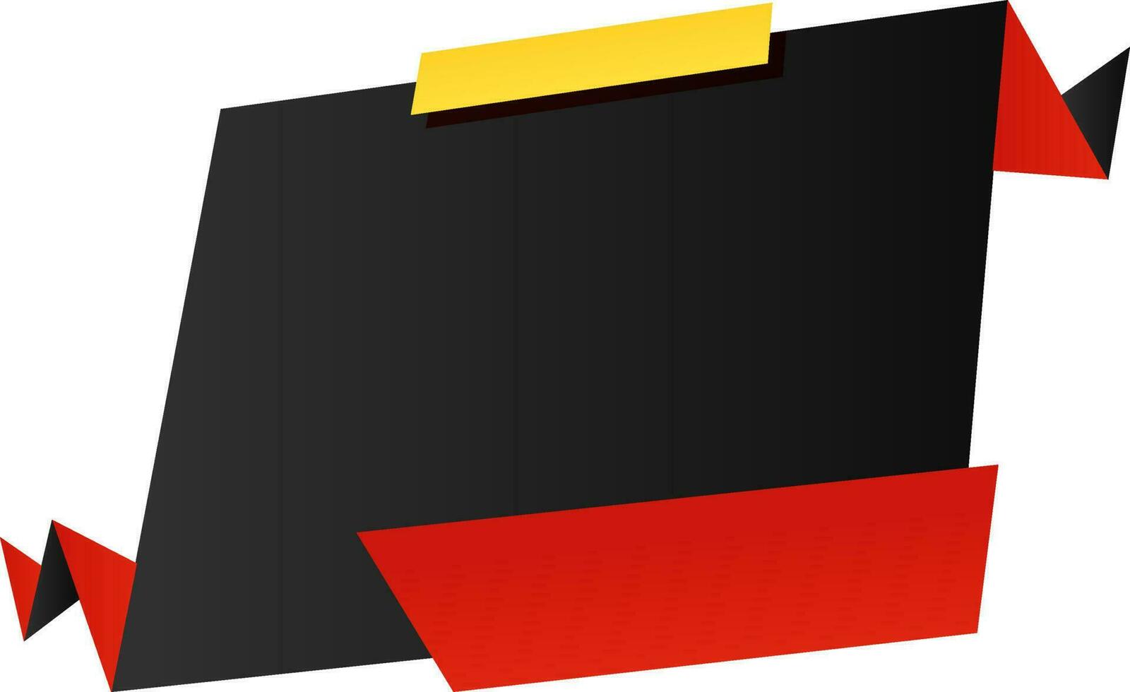 Blank Card Or Sticker, Label In Black And Red Color. vector
