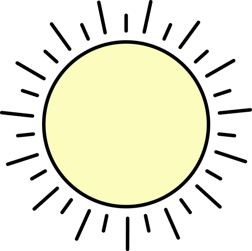 Flat Illustration Of Sun Icon Or Symbol. vector