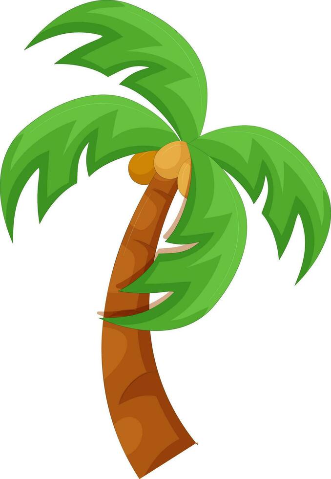 Flat Illustration Of Coconut Element. vector