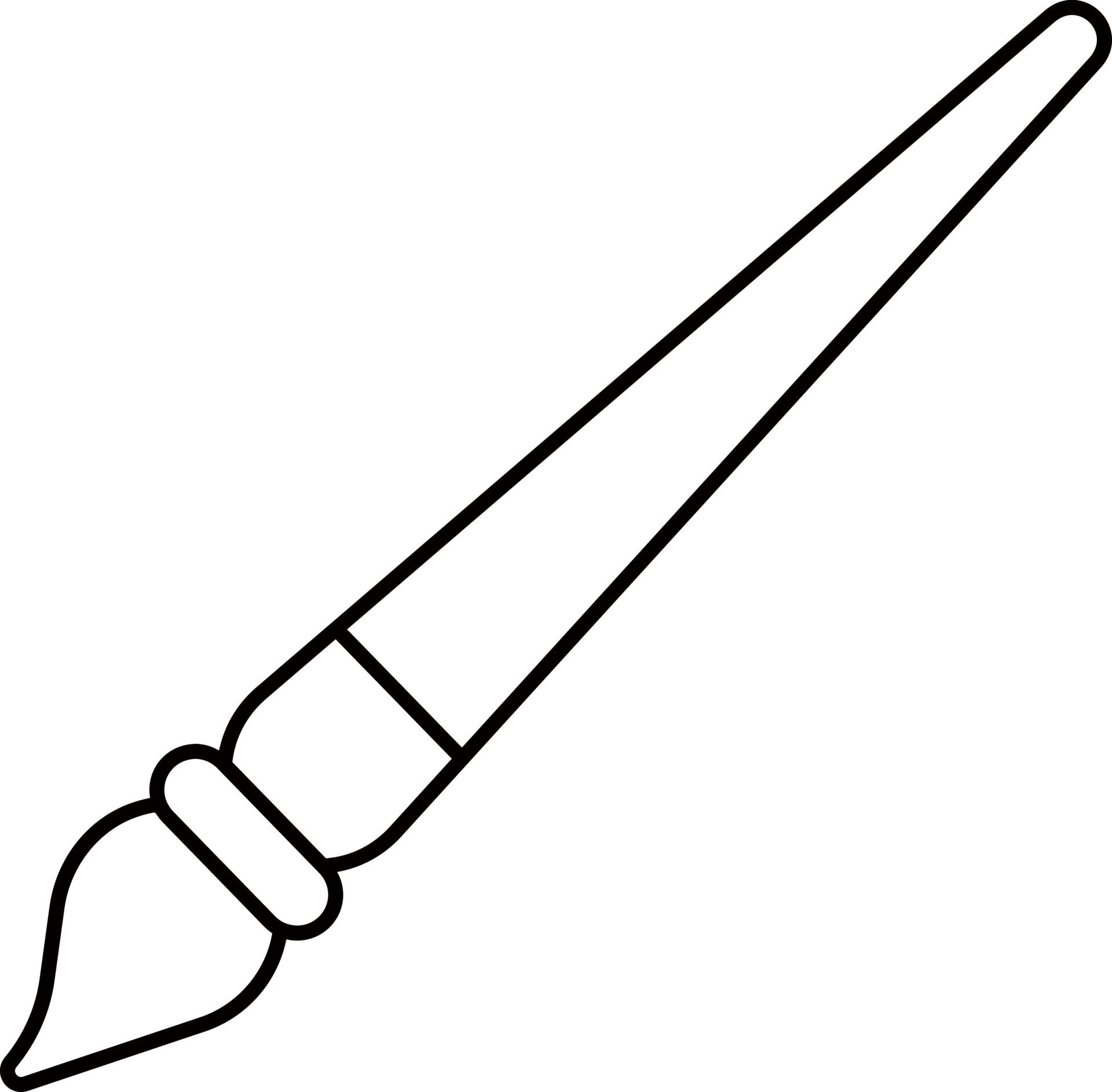 Hand Draw Drawing Brush Icon In Line Art. 24158880 Vector Art at Vecteezy