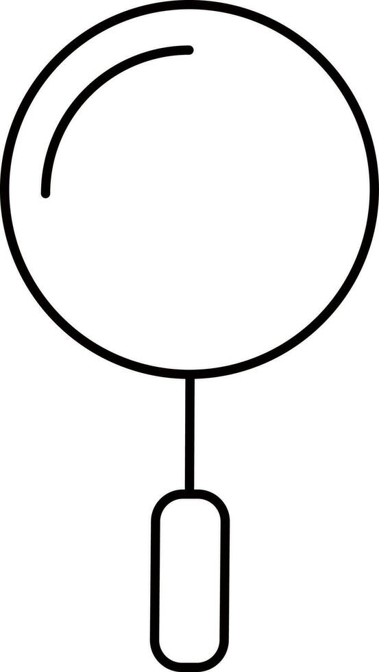 Magnifying Glass Icon In Black Outline. vector