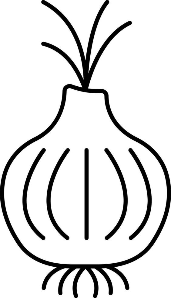 Isolated Garlic Or Onion Icon In Linear Style. vector