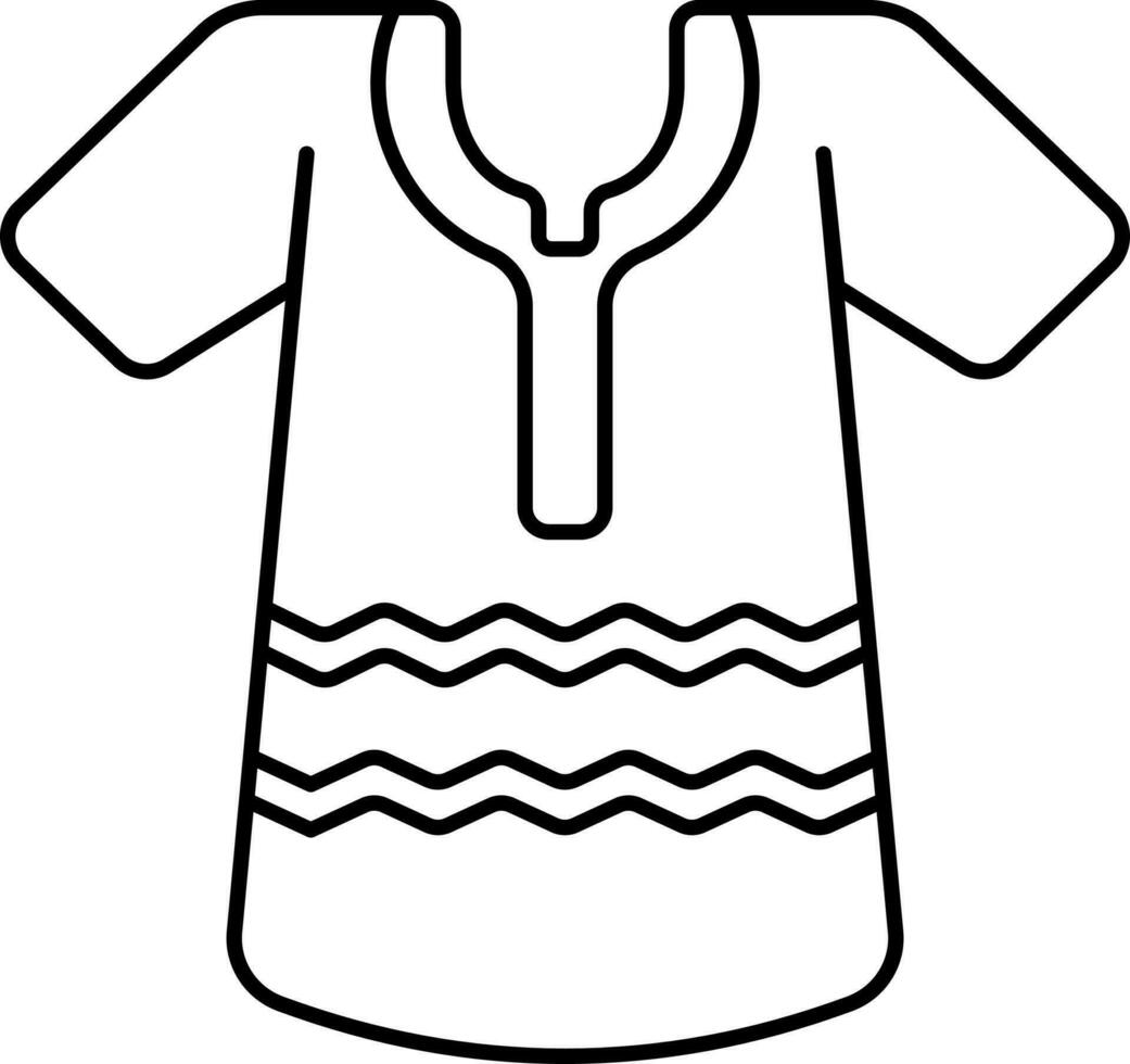 Line Art Illustration Of Native Suit Icon. vector