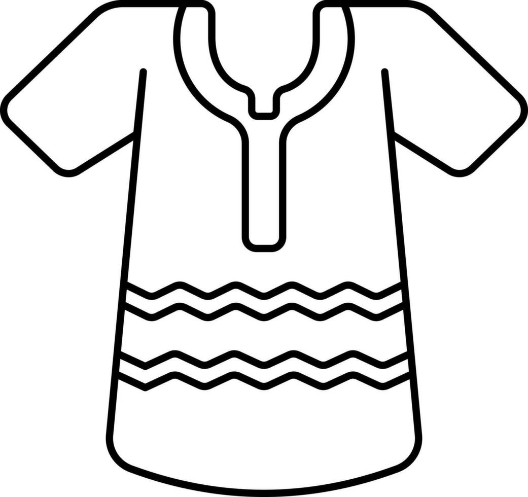 Line Art Illustration Of Native Suit Icon. vector