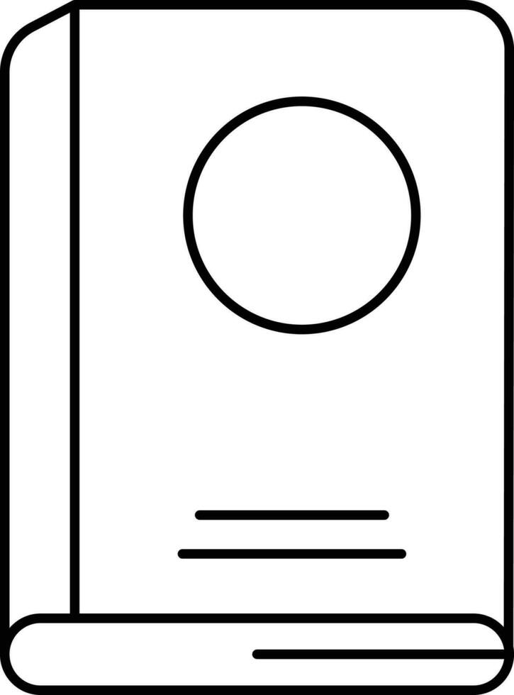 Isolated Book Black Linear Icon. vector