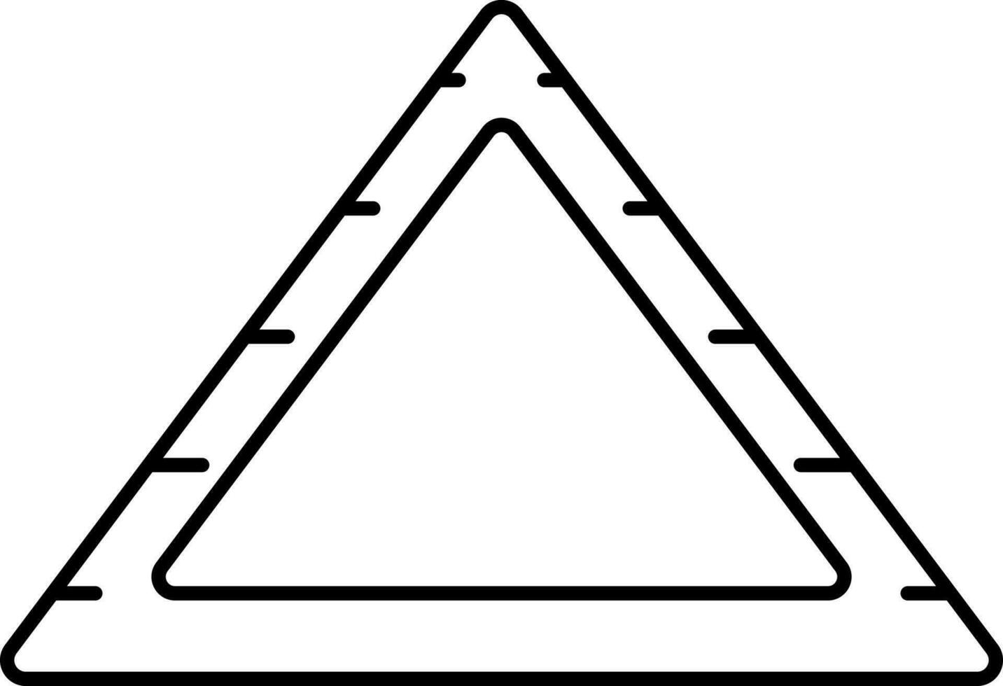 Isolated Triangle Protector Icon In Line Art. vector