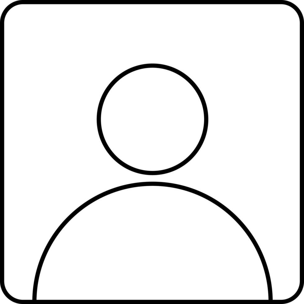 Isolated User Icon In Line Art. vector