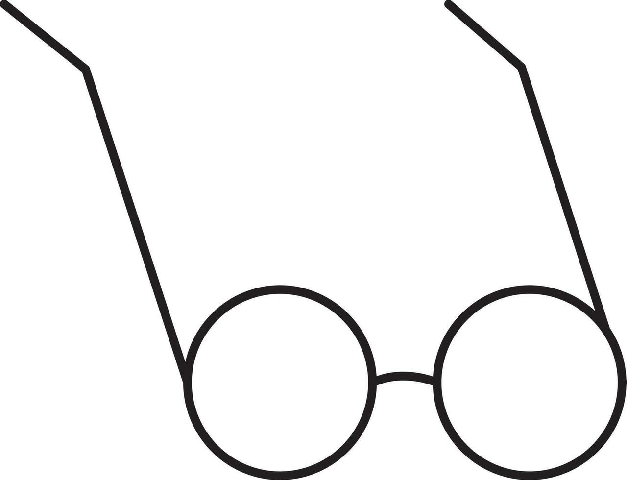 Isolated Eye Glasses Icon In Linear Style. vector