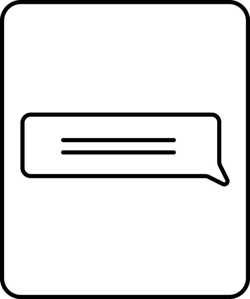 Isolated Text Paper Icon In Line Art. vector