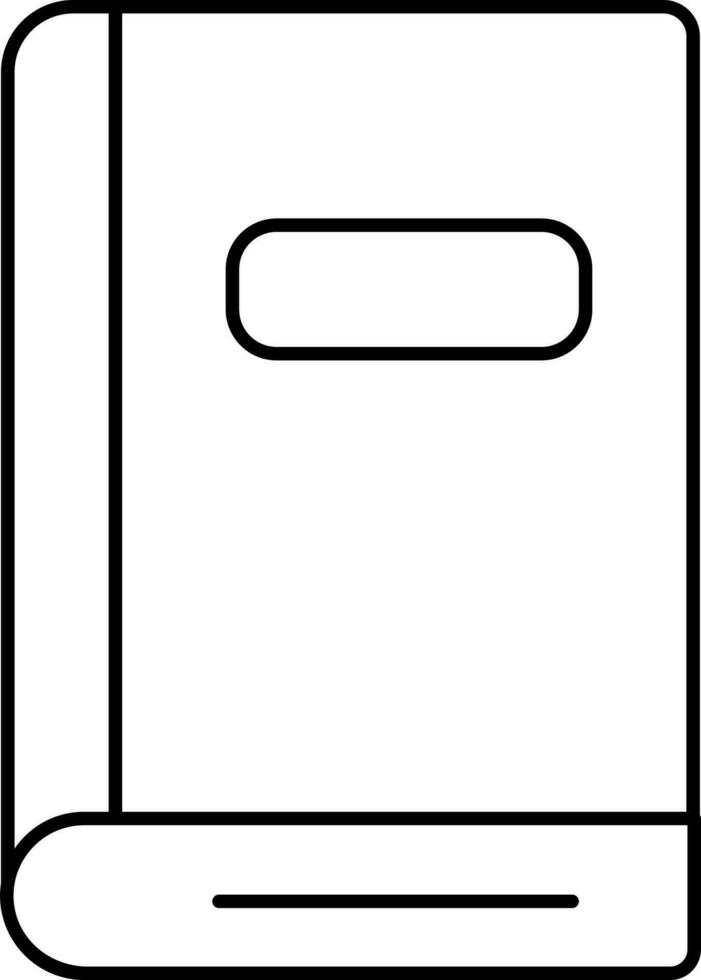 Black Outline Illustration Of Book Icon. vector