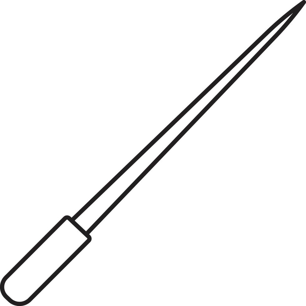 Isolated Dropper Icon Or Symbol In Black Outline. vector