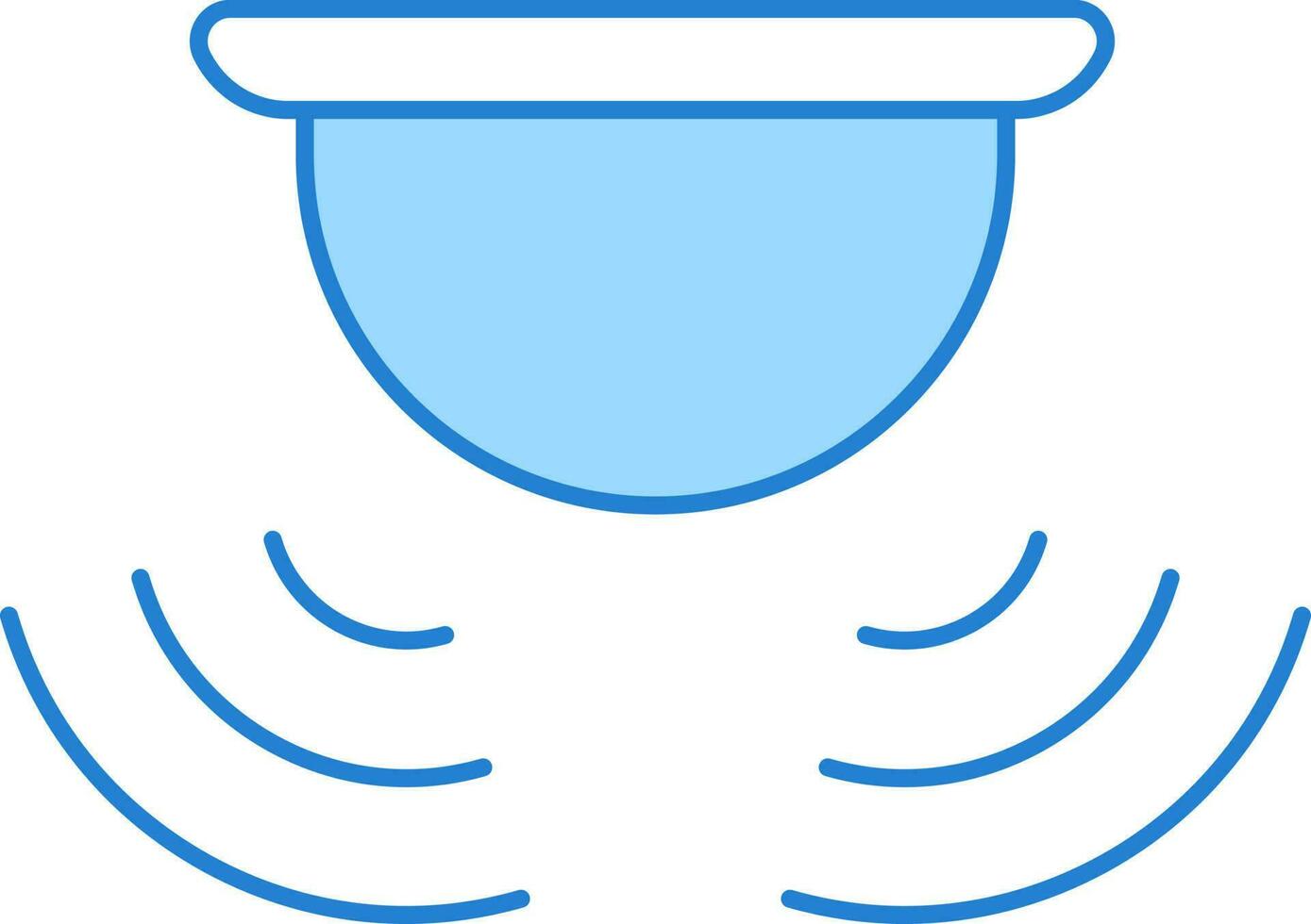 Isolated Blue Sensor Detector Icon In Flat Style. vector