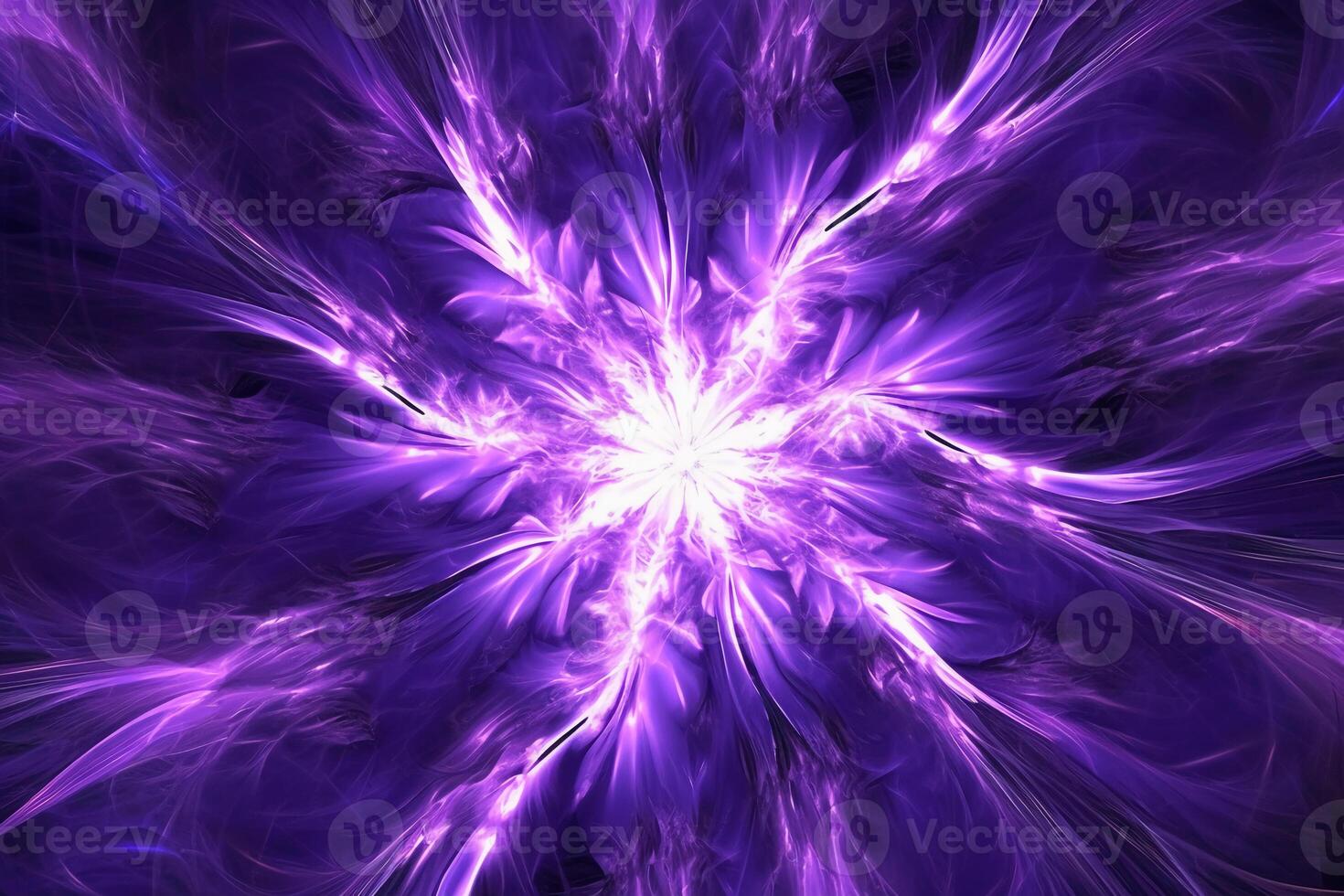 Lazer light fractals, purple and white. photo